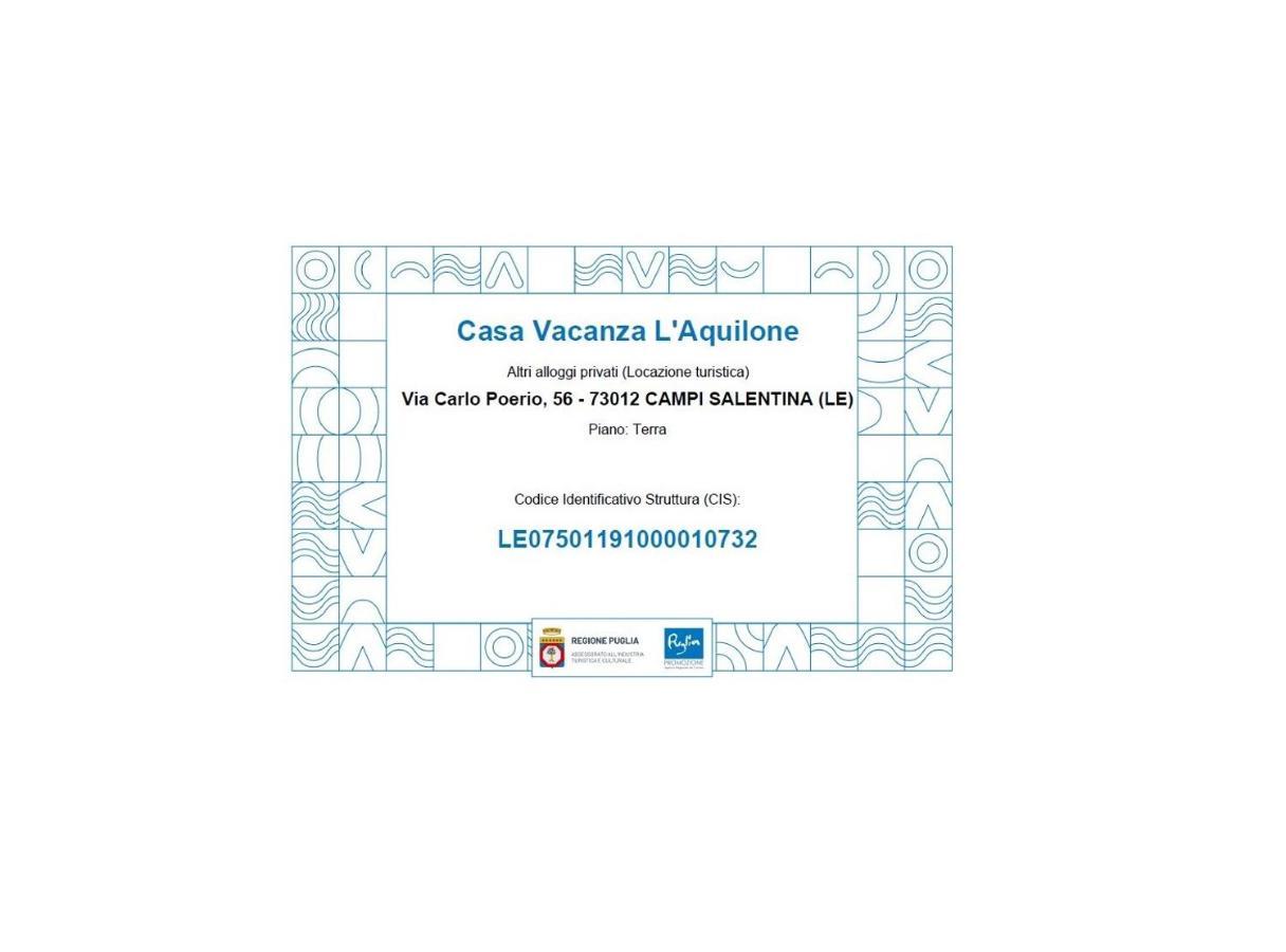 Casa Vacanza L'Aquilone Campi Salentina المظهر الخارجي الصورة